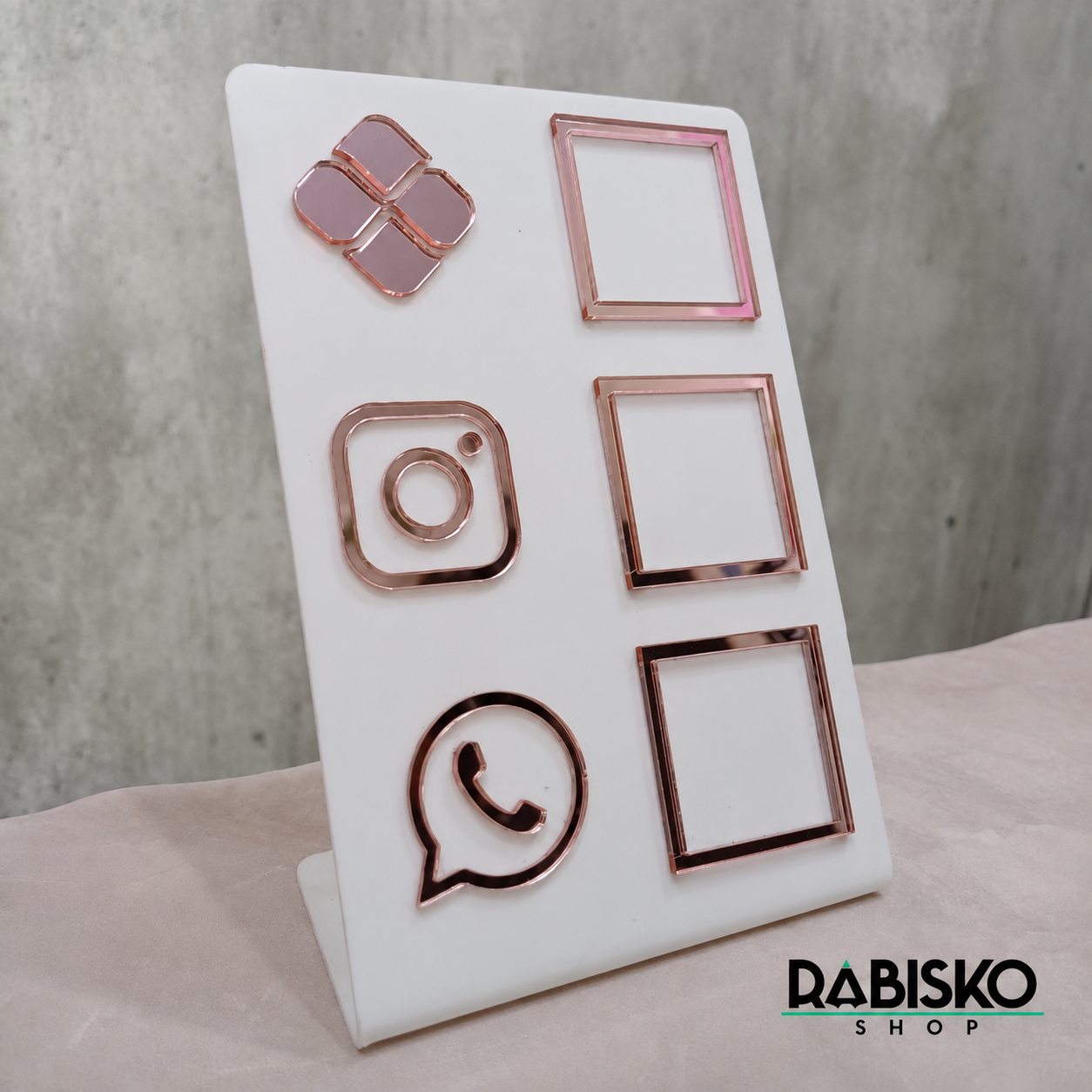 Placa 3 em 1 Pix, Instagram e Wi-Fi em acrílico