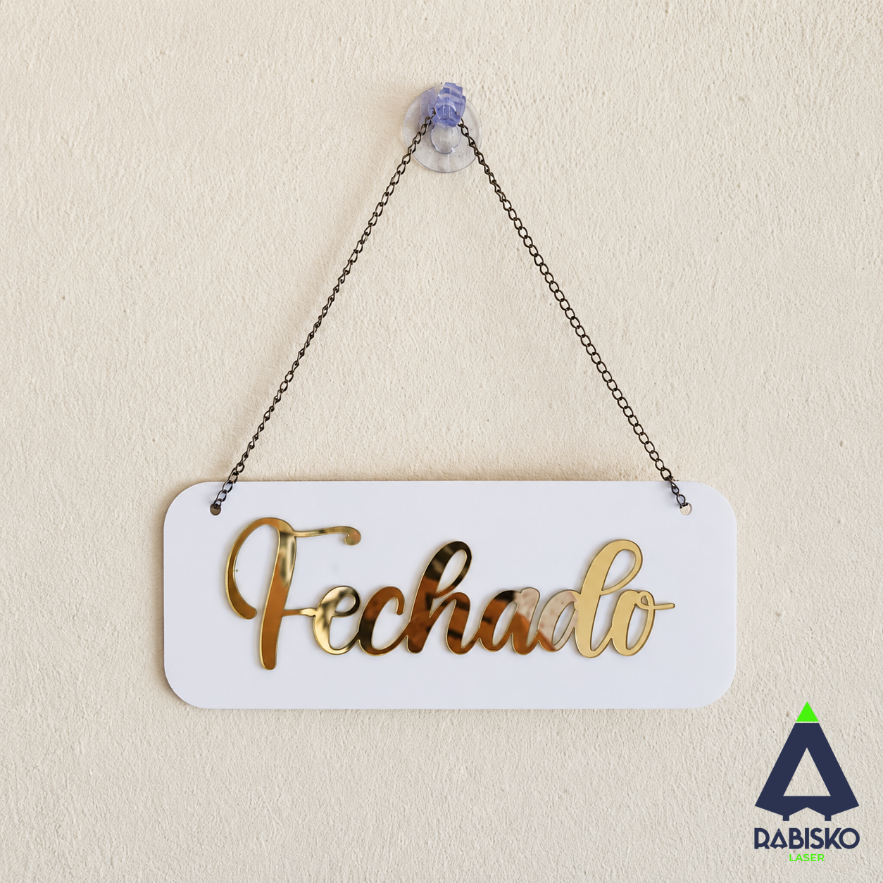 Placa Aberto Fechado Acrílico